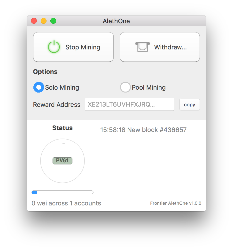 Aleah One miner screenshot